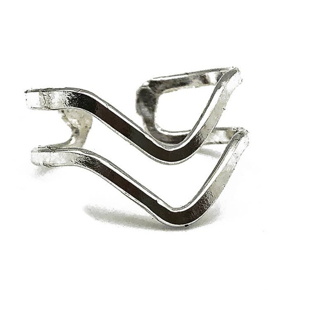 Adjustable Layering Ring Double Chevron